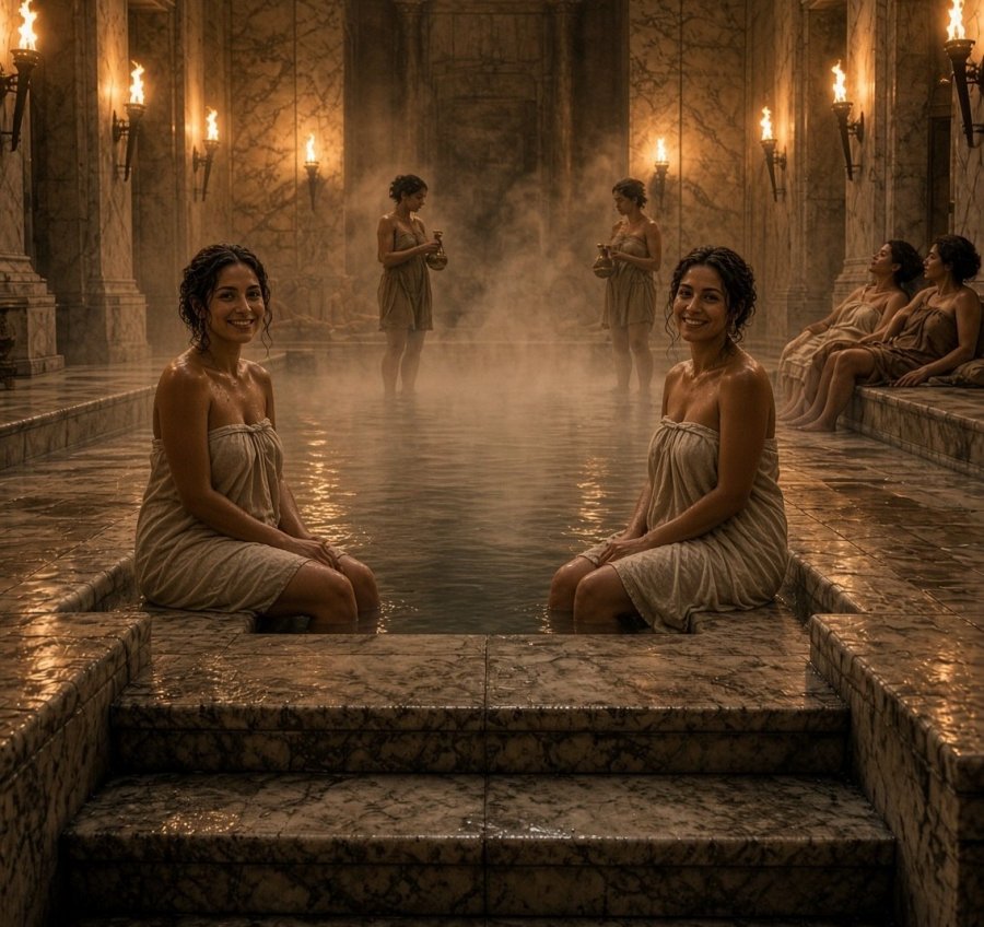 Wonnen in der römischen Therme